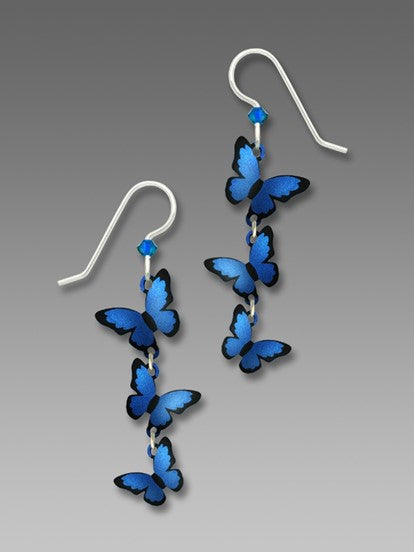 3-D Morpho Butterflies Earrings
