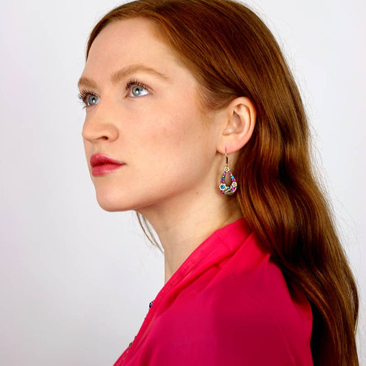 Teal Hoop Earrings🎨 jewelry🎨 Buy Art at Carolina Creations Gallery in Downtown New Bern🎨