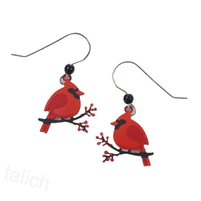 Winter Cardinal Earrings