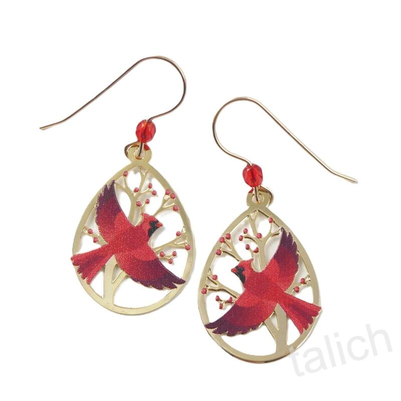 Cardinal & Berries Earrings