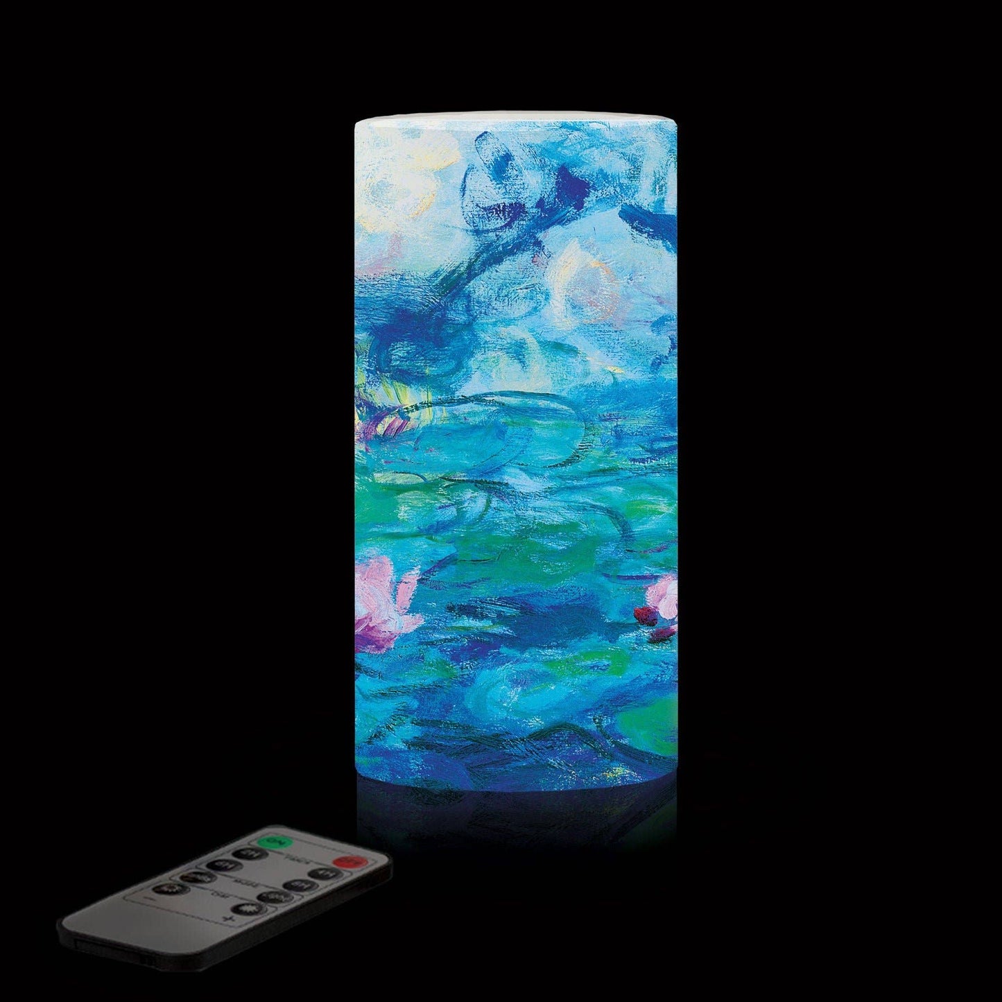 6 in. LED Flameless Wax Candle - Monet "Nympheas"🎨 Decor🎨 Buy Art at Carolina Creations Gallery in Downtown New Bern🎨