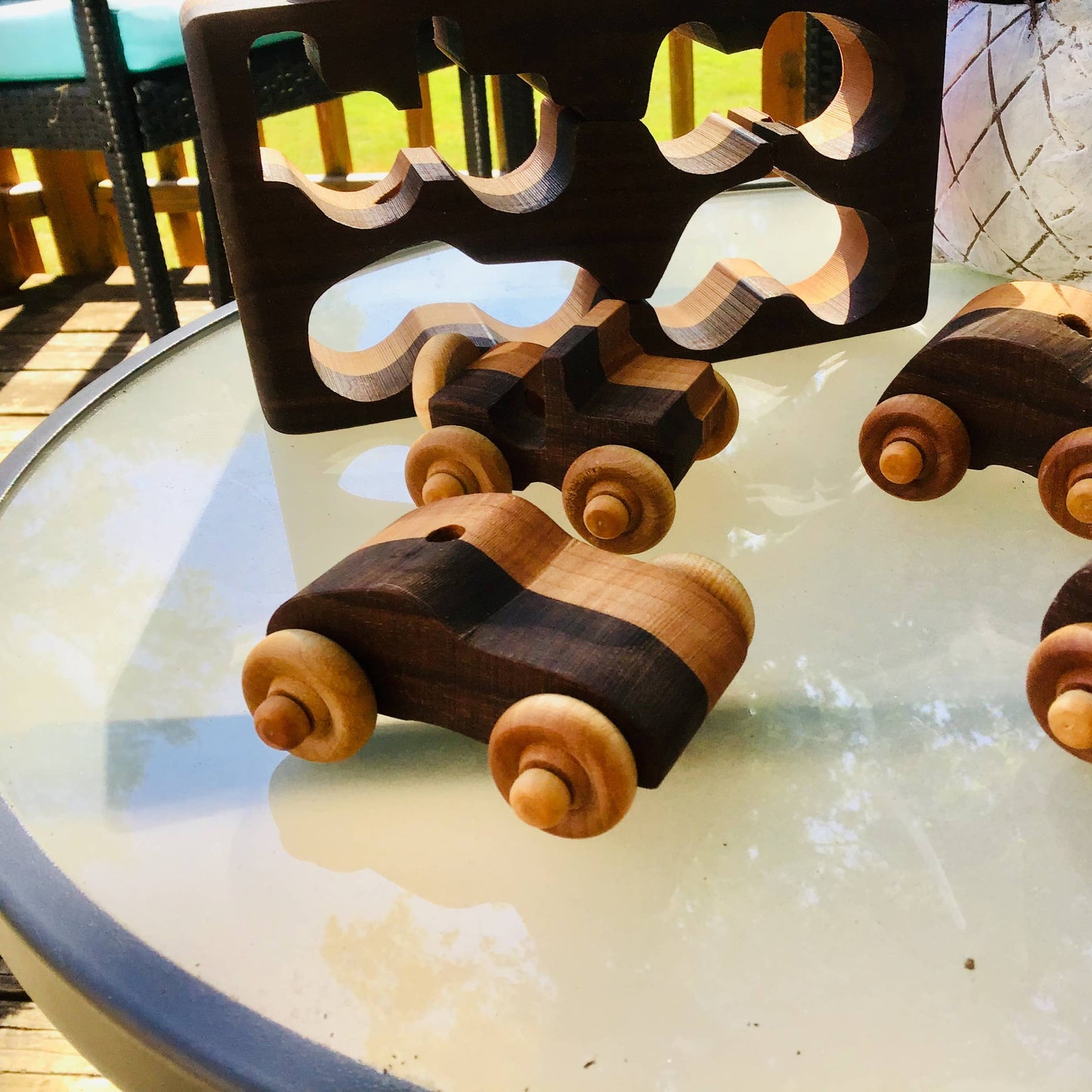 4 Pack Wooden Car Toys🎨 Wood🎨 Buy Art at Carolina Creations Gallery in Downtown New Bern🎨