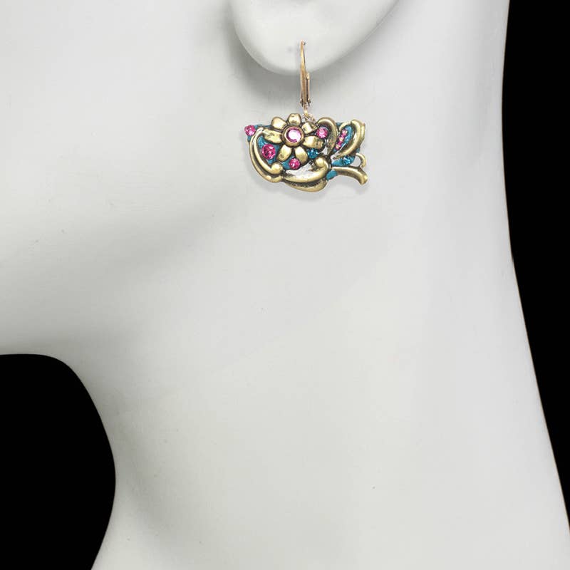 Teal Crescent Earrings🎨 🎨 Buy Art at Carolina Creations Gallery in Downtown New Bern🎨