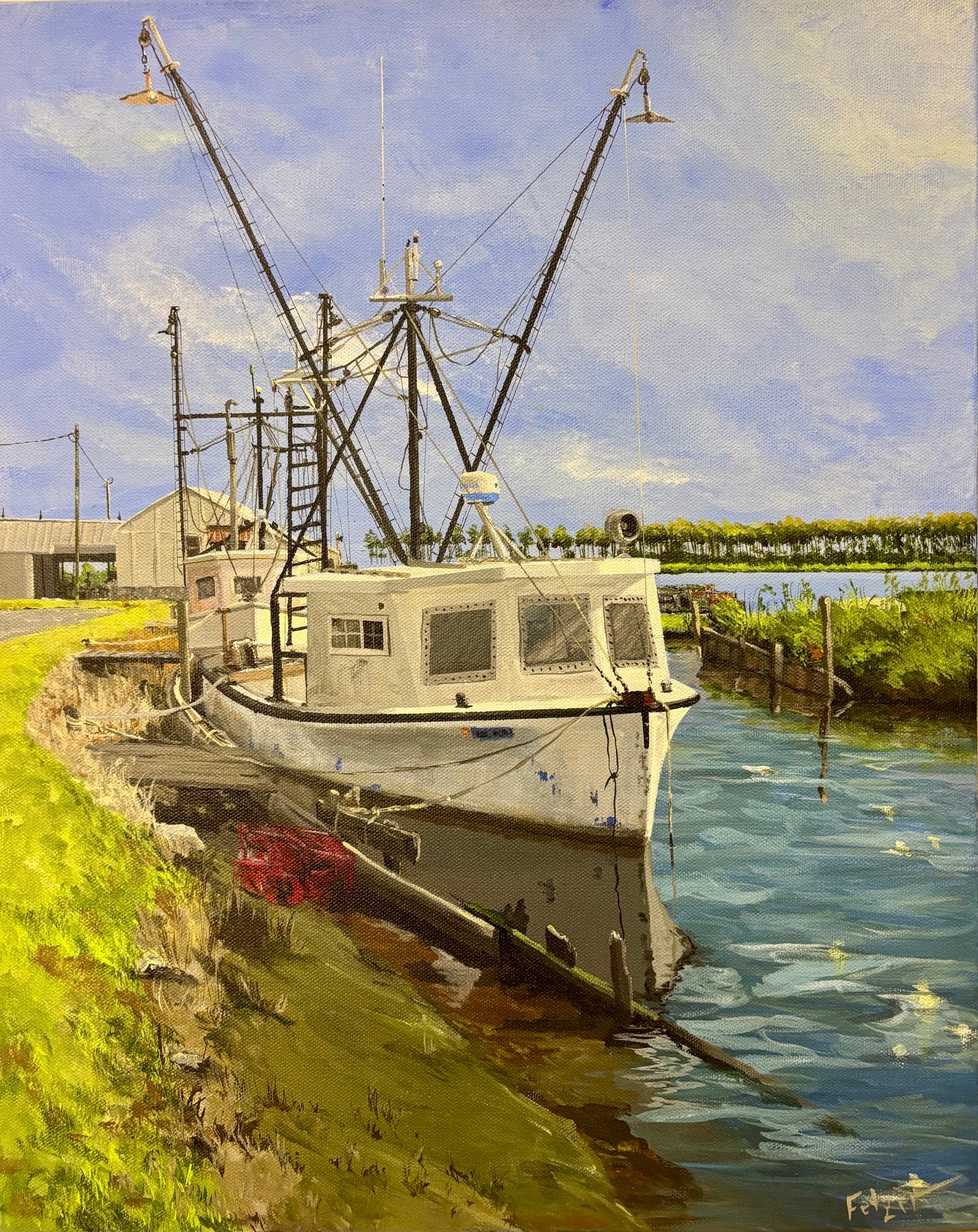 Kevin Fetzer Small Trawler 16x20