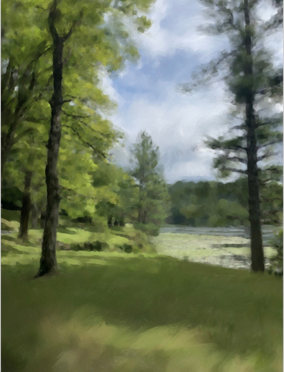Suzanne Richey Bass Lake Canvas Giclee 20x24