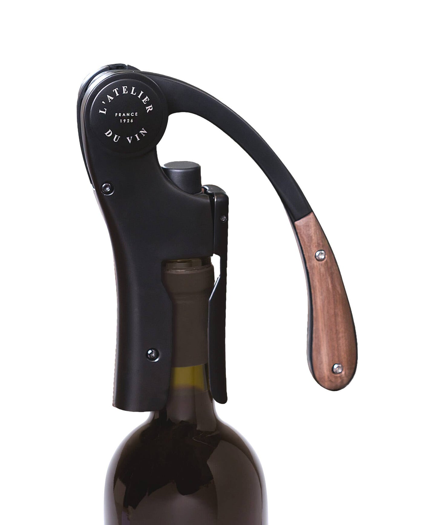 OENO MOTION WOOD & BLACK - Lever Wine Opener🎨 Gifts🎨 Buy Art at Carolina Creations Gallery in Downtown New Bern🎨
