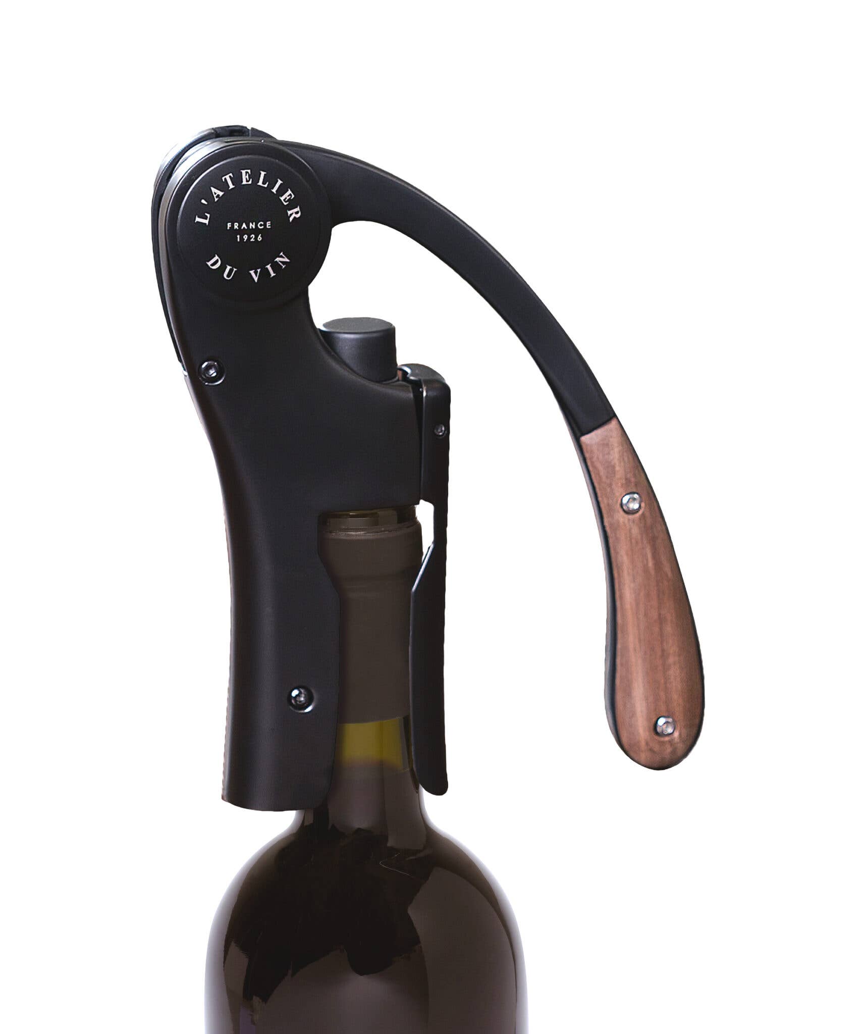 OENO MOTION WOOD & BLACK - Lever Wine Opener🎨 Gifts🎨 Buy Art at Carolina Creations Gallery in Downtown New Bern🎨