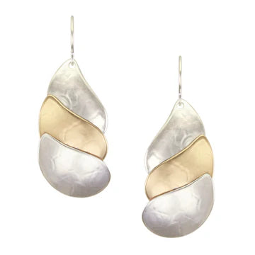 Triple Layered Paisley Wire Earrings