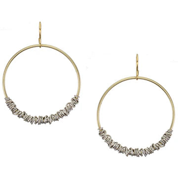 Heavy Wire Wrapped Hoop Earring