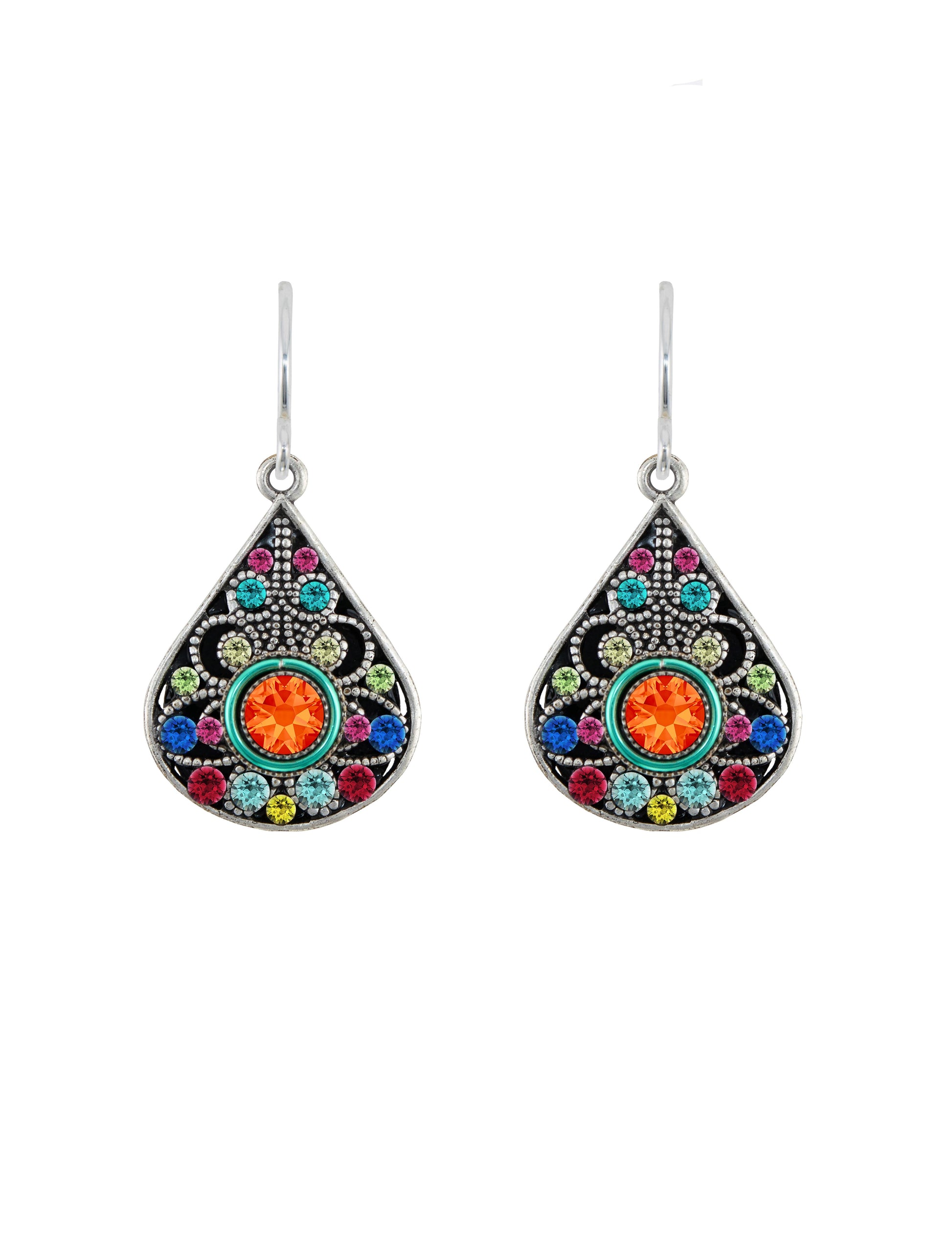Filagree Crysyal Earring Multi🎨 Jewelry🎨 Buy Art at Carolina Creations Gallery in Downtown New Bern🎨