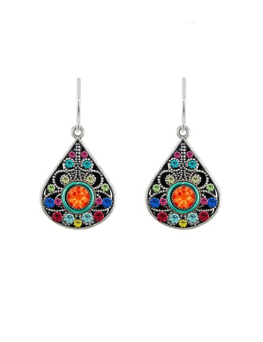 Filagree Crysyal Earring Multi🎨 Jewelry🎨 Buy Art at Carolina Creations Gallery in Downtown New Bern🎨