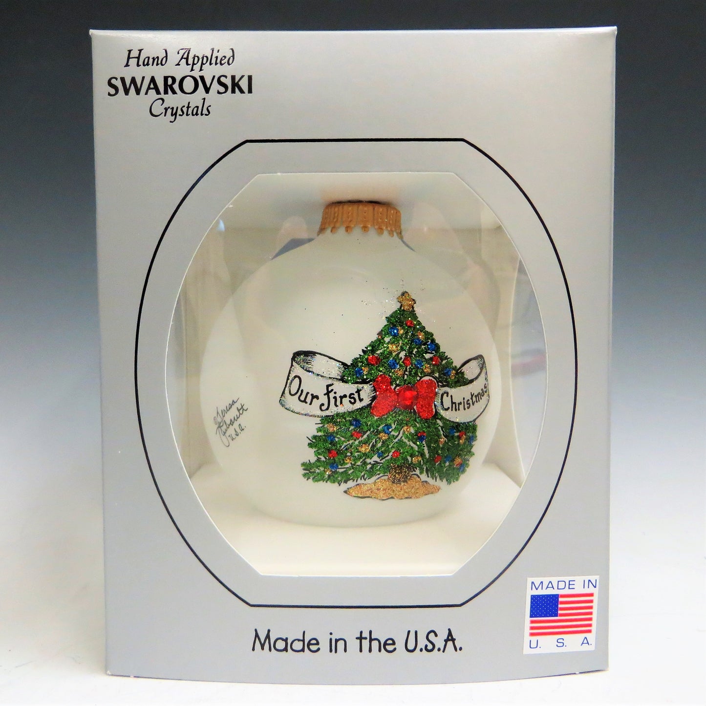 Our First Christmas Tree Ornament🎨 Glass🎨 Buy Art at Carolina Creations Gallery in Downtown New Bern🎨