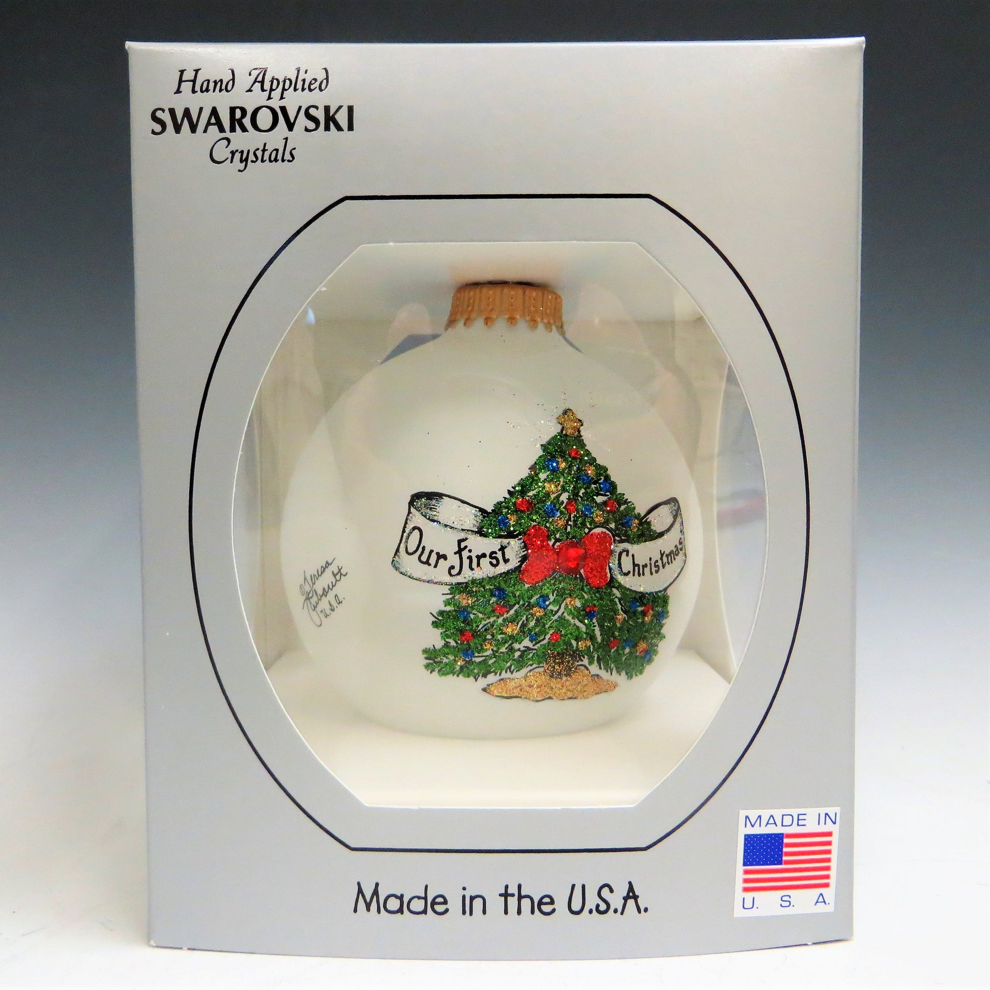 Our First Christmas Tree Ornament🎨 Glass🎨 Buy Art at Carolina Creations Gallery in Downtown New Bern🎨