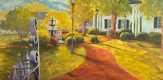 J. Fran. Orig. First Pres Church Yard🎨 Jan's Originals🎨 Buy Art at Carolina Creations Gallery in Downtown New Bern🎨