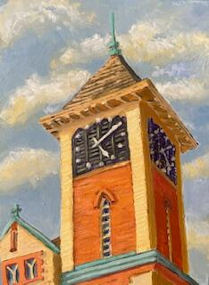 J. Fran Orig Looking Up City Hall II🎨 Jan's Originals🎨 Buy Art at Carolina Creations Gallery in Downtown New Bern🎨