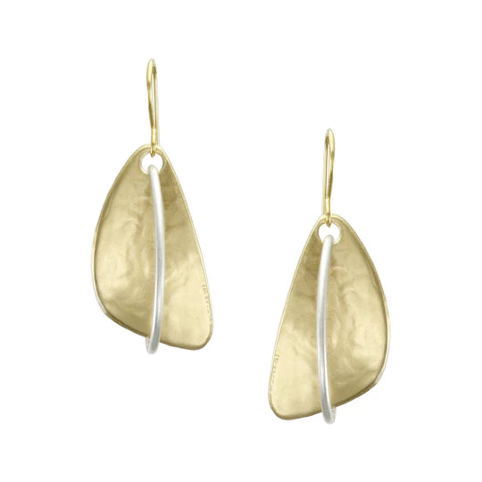 Marjorie Baer Triangle with Interlocking Ring Earring