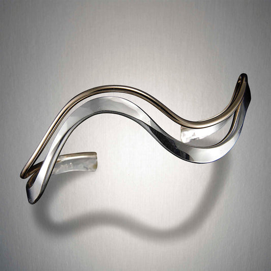 Mixed Metal Topsy Turvy Cuff🎨 Jewelry🎨 Buy Art at Carolina Creations Gallery in Downtown New Bern🎨