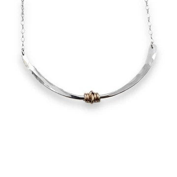 Mixed Metal Knotty Wrap Chain Necklace🎨 Jewelry🎨 Buy Art at Carolina Creations Gallery in Downtown New Bern🎨