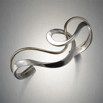 Mixed Metal Ballet Bracelet Cuff