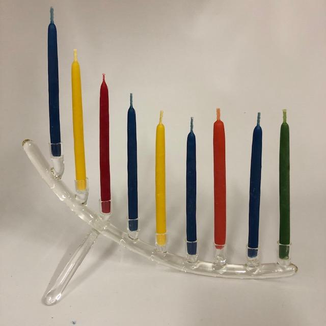 Clear Sweep Menorah🎨 Judaic🎨 Buy Art at Carolina Creations Gallery in Downtown New Bern🎨