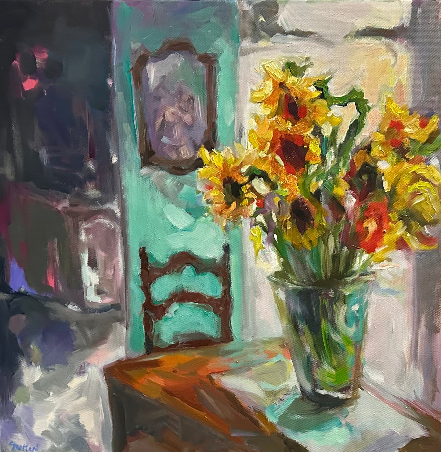 Sally Sutton Waiting🎨 Sally Sutton🎨 Buy Art at Carolina Creations Gallery in Downtown New Bern🎨