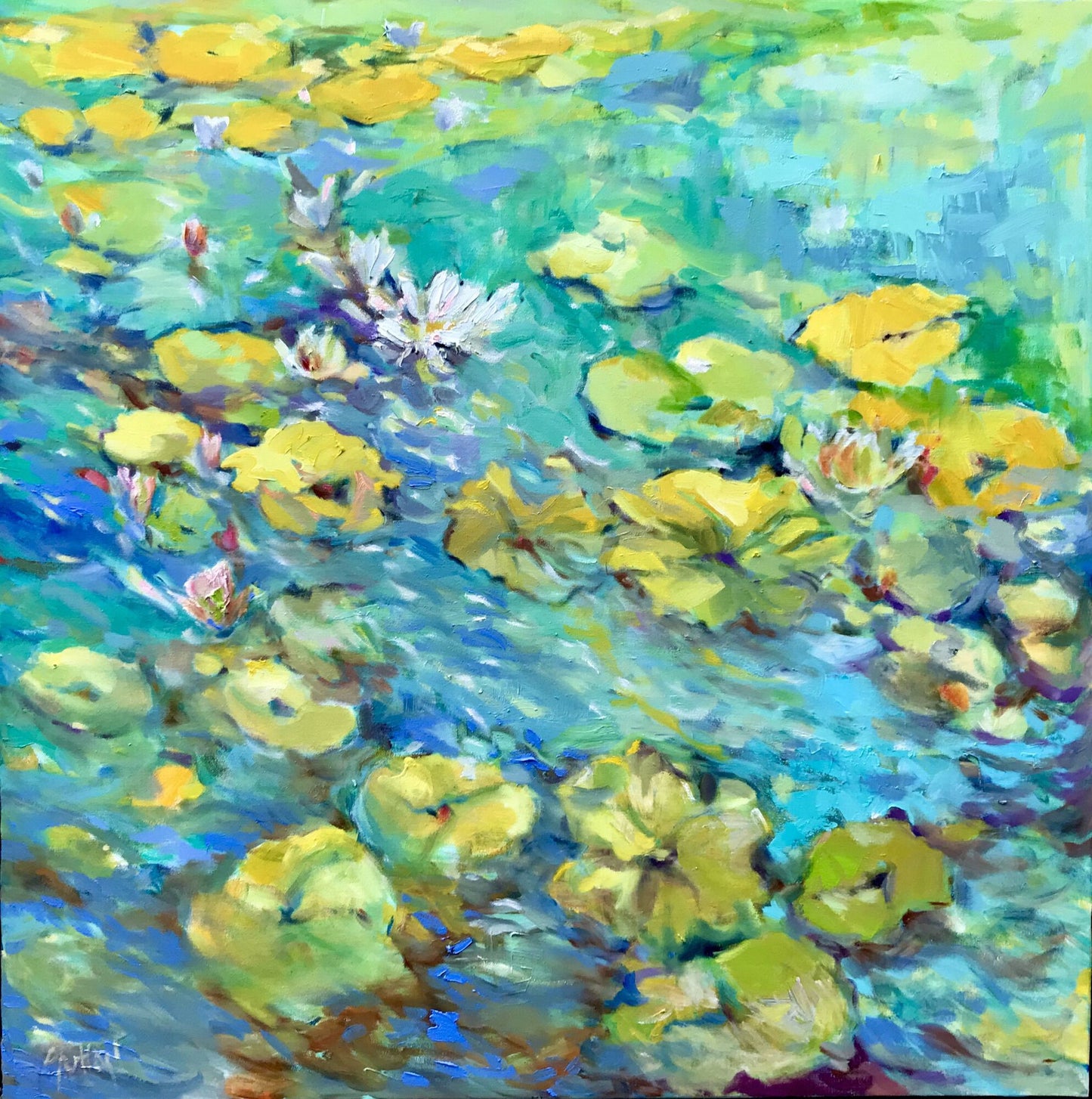 Sally Sutton Yellow Lilies🎨 Sally Sutton🎨 Buy Art at Carolina Creations Gallery in Downtown New Bern🎨