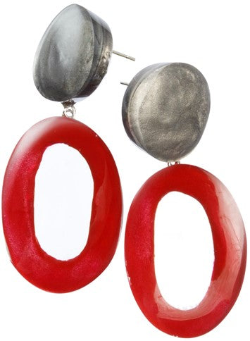 Polyresin Earrings Halos 2 Beads