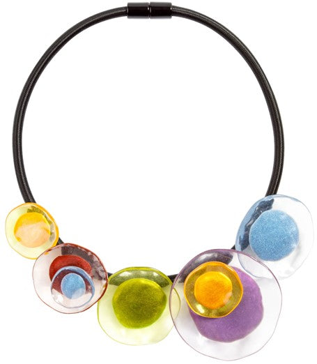 Polyresin Necklace Flora 5 Beads
