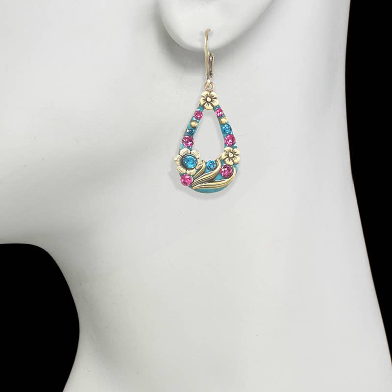 Teal Hoop Earrings🎨 jewelry🎨 Buy Art at Carolina Creations Gallery in Downtown New Bern🎨