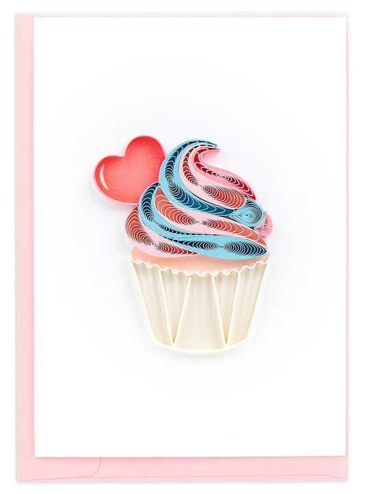 Quilled Lovely Cupcake Gift Enclosure Mini Card🎨 🎨 Buy Art at Carolina Creations Gallery in Downtown New Bern🎨