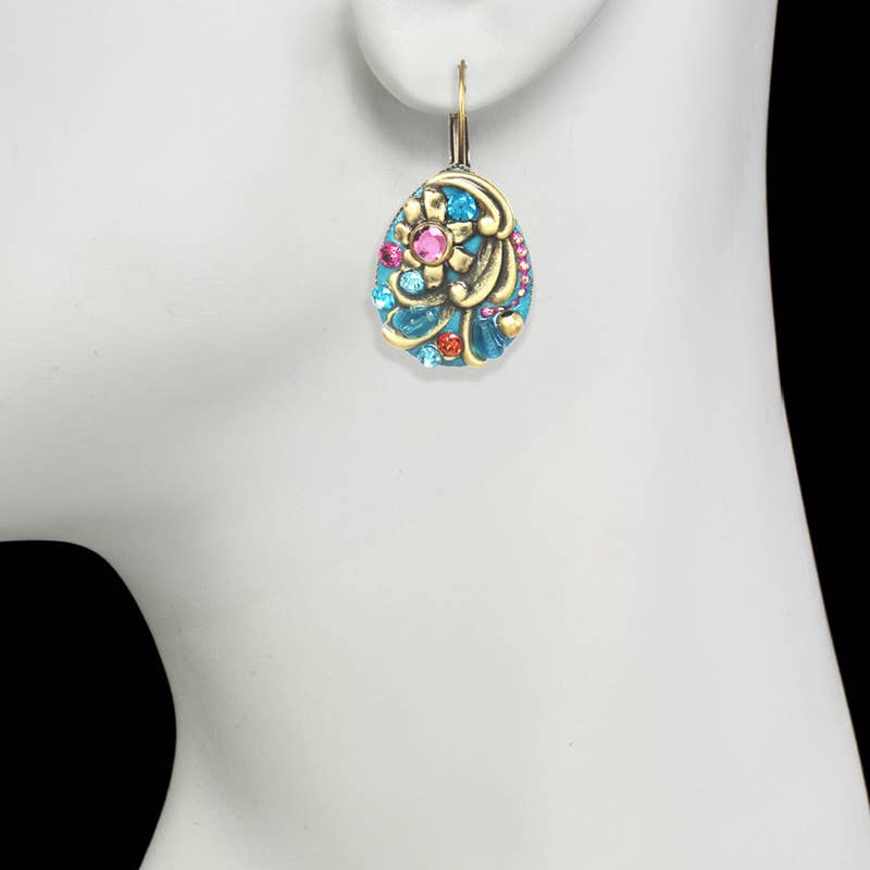 Teal Drop Earrings🎨 🎨 Buy Art at Carolina Creations Gallery in Downtown New Bern🎨