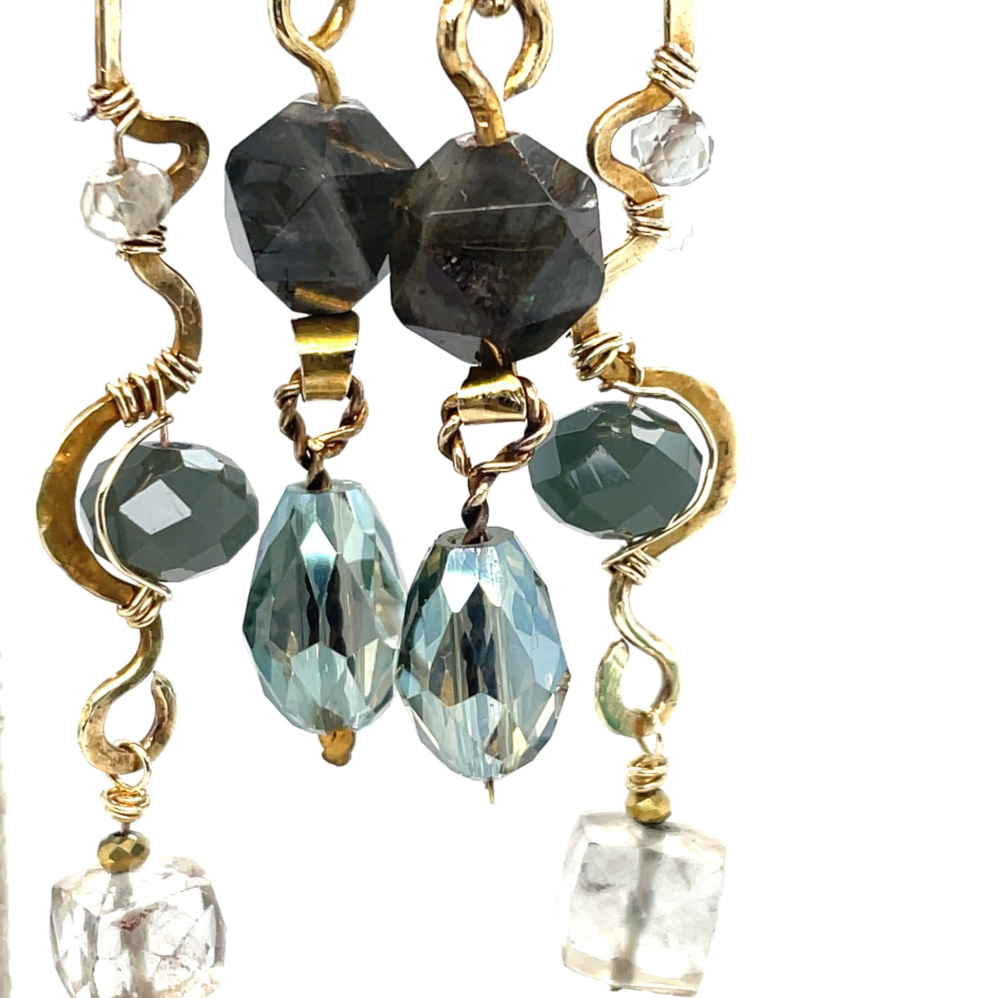 Pouring Water Sculpture Earrings🎨 Jewelry🎨 Buy Art at Carolina Creations Gallery in Downtown New Bern🎨