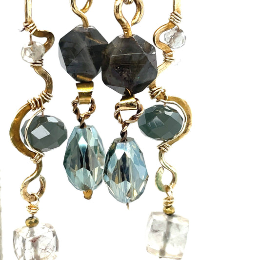 Pouring Water Sculpture Earrings🎨 Jewelry🎨 Buy Art at Carolina Creations Gallery in Downtown New Bern🎨