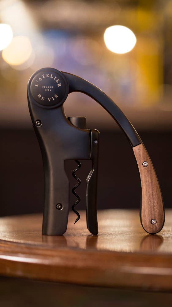 OENO MOTION WOOD & BLACK - Lever Wine Opener🎨 Gifts🎨 Buy Art at Carolina Creations Gallery in Downtown New Bern🎨