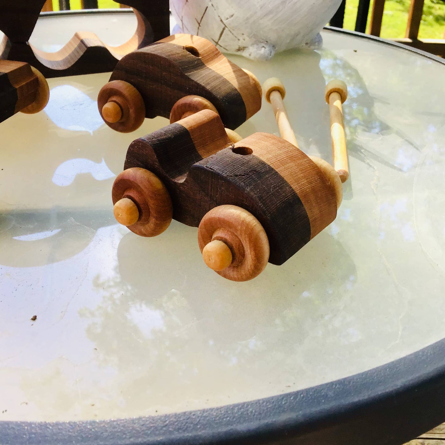 4 Pack Wooden Car Toys🎨 Wood🎨 Buy Art at Carolina Creations Gallery in Downtown New Bern🎨