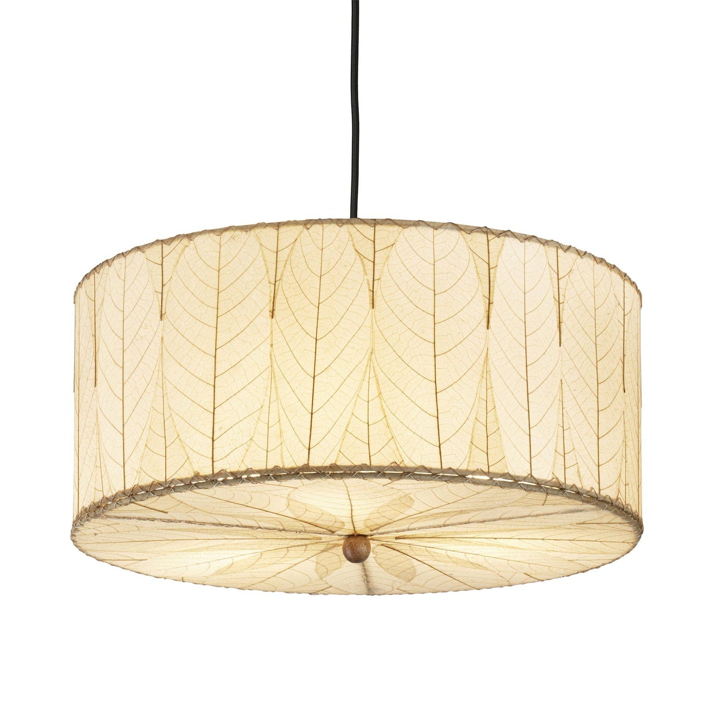 Drum Pendant 24 Inch Natural, Shade Made of Cocoa Leaves
