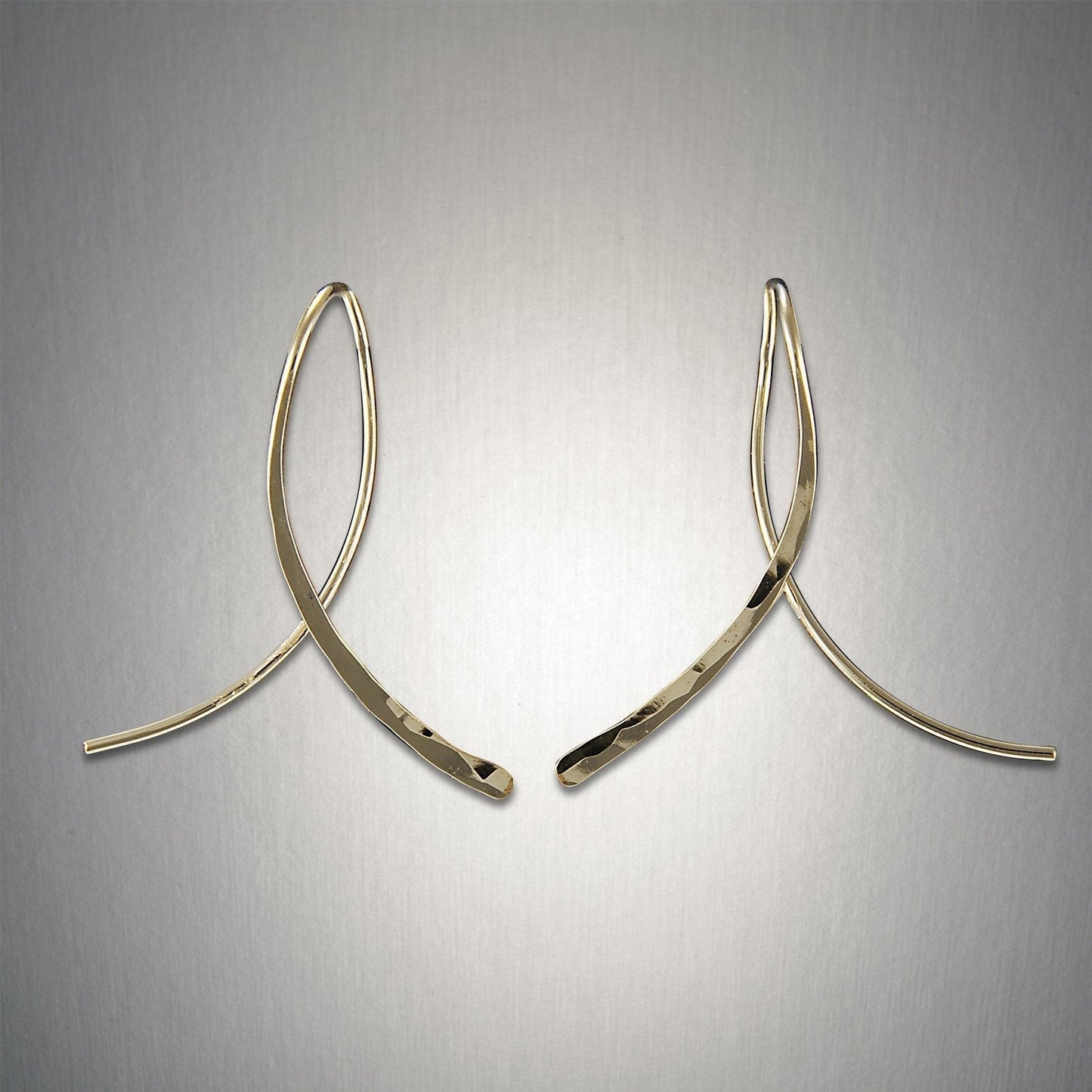 Gold Filled Cursive Earring🎨 Jewelry🎨 Buy Art at Carolina Creations Gallery in Downtown New Bern🎨