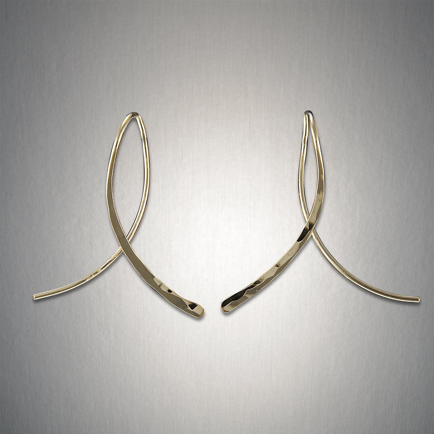 Gold Filled Cursive Earring🎨 Jewelry🎨 Buy Art at Carolina Creations Gallery in Downtown New Bern🎨