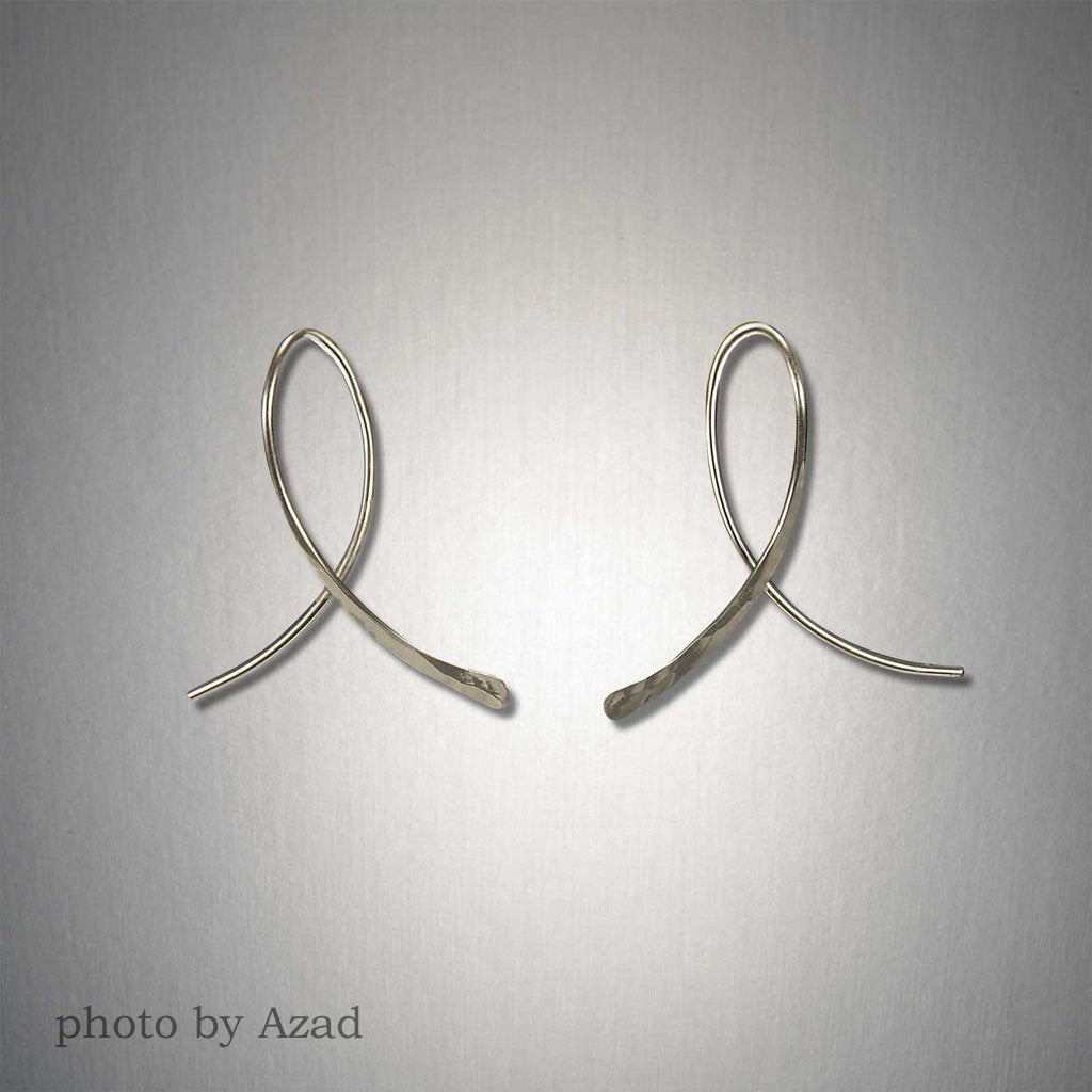 Sterling Silver Cursive Earring🎨 Jewelry🎨 Buy Art at Carolina Creations Gallery in Downtown New Bern🎨