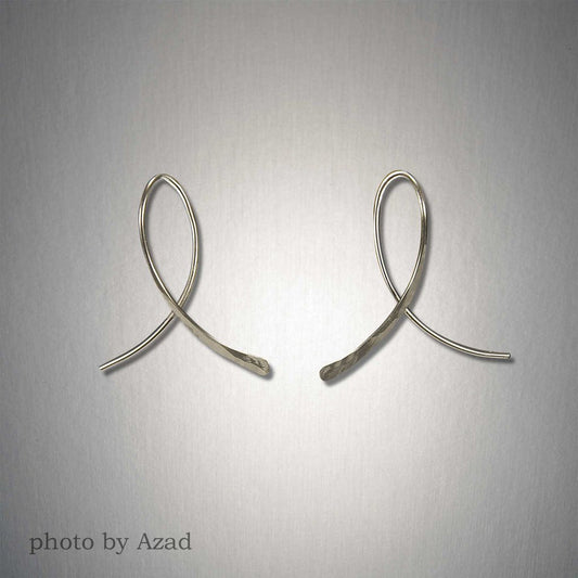 Sterling Silver Cursive Earring🎨 Jewelry🎨 Buy Art at Carolina Creations Gallery in Downtown New Bern🎨