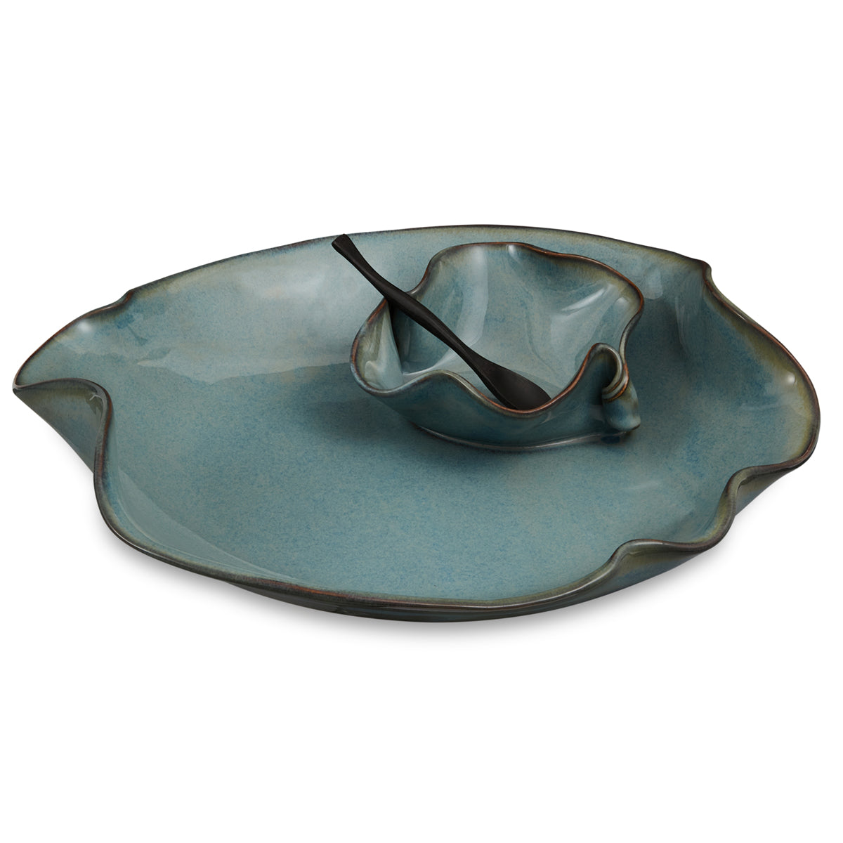 Medley Large Dip Set🎨 Pottery🎨 Buy Art at Carolina Creations Gallery in Downtown New Bern🎨