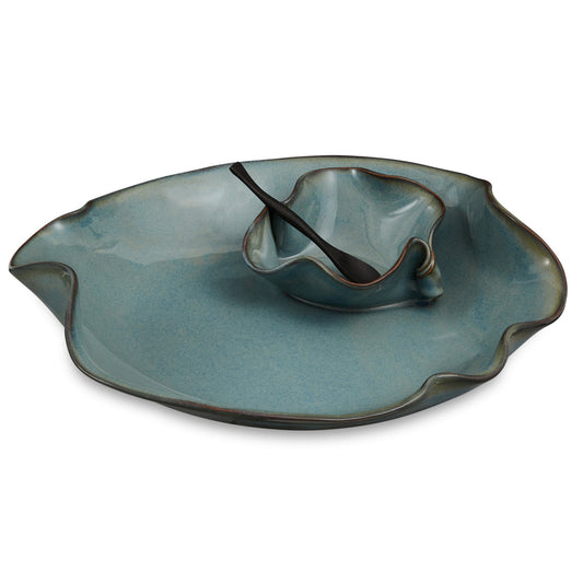 Medley Large Dip Set🎨 Pottery🎨 Buy Art at Carolina Creations Gallery in Downtown New Bern🎨