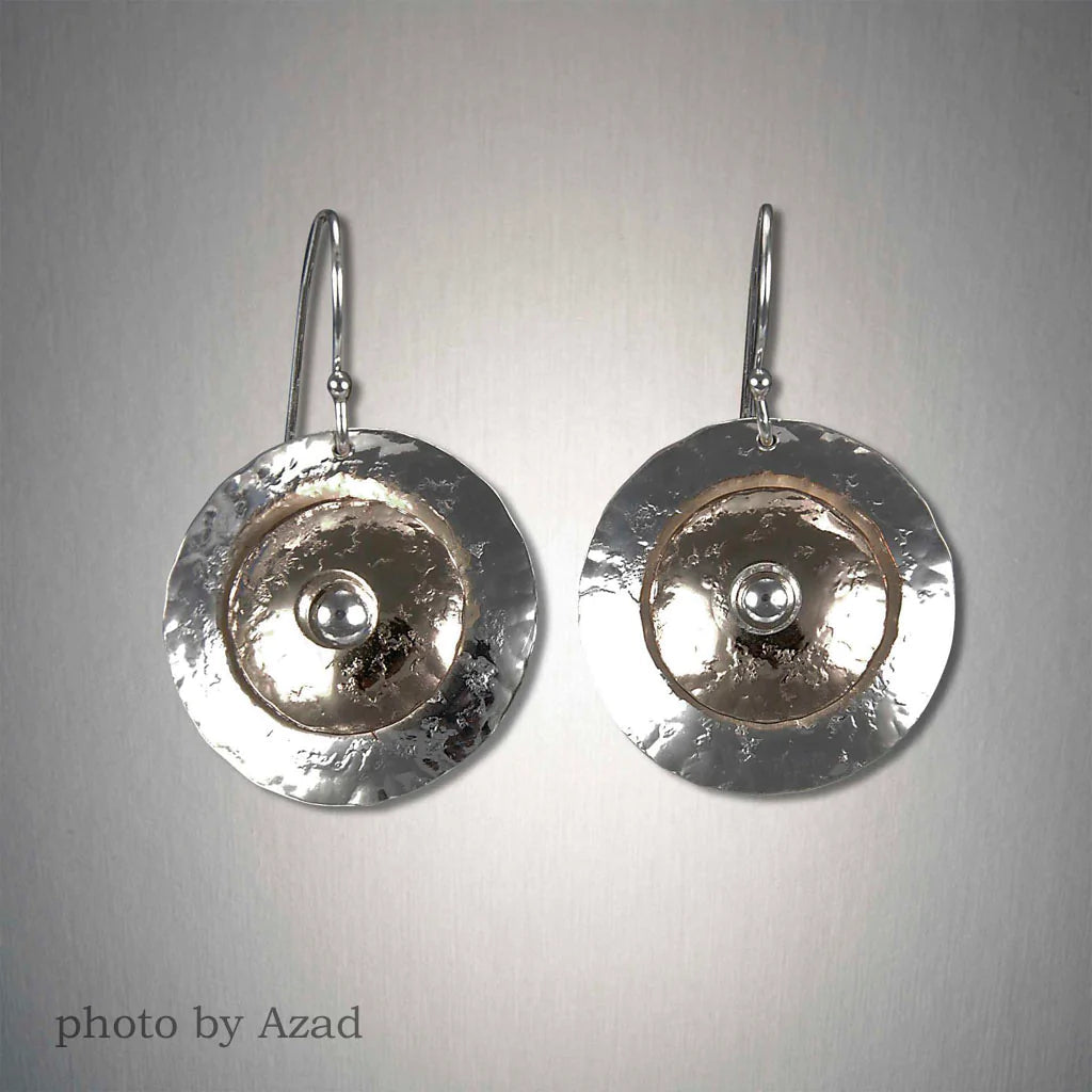 Mixed Metal Dangling Blossom Lg Earring🎨 Jewelry🎨 Buy Art at Carolina Creations Gallery in Downtown New Bern🎨