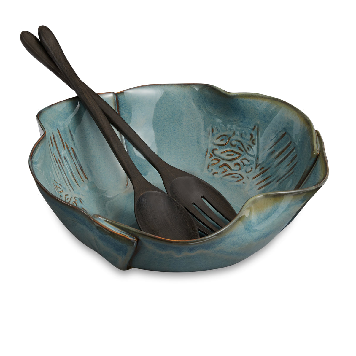 Medley Large Salad Bowl🎨 Pottery🎨 Buy Art at Carolina Creations Gallery in Downtown New Bern🎨