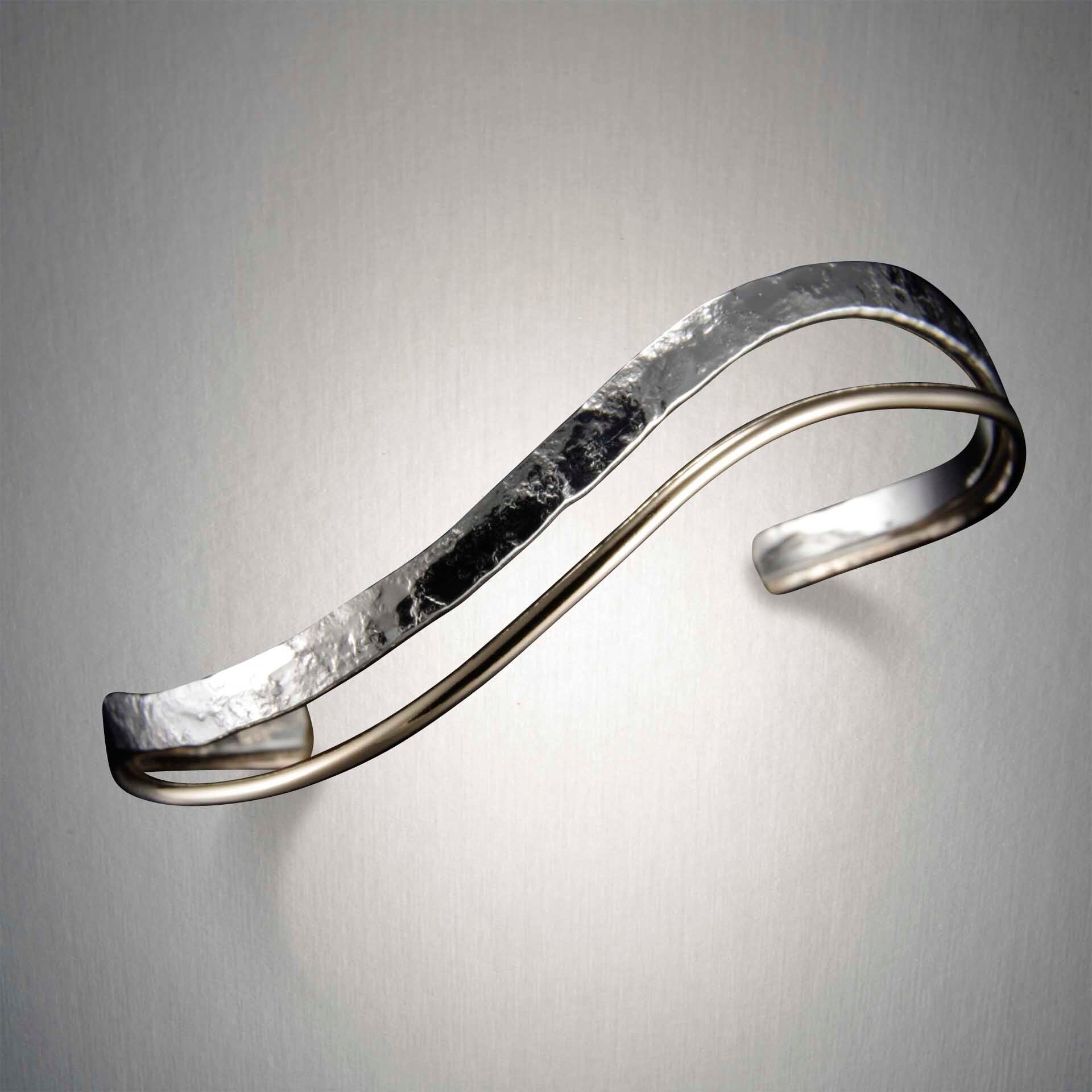 Mixed Metal Sediment Bracelet Cuff🎨 Jewelry🎨 Buy Art at Carolina Creations Gallery in Downtown New Bern🎨