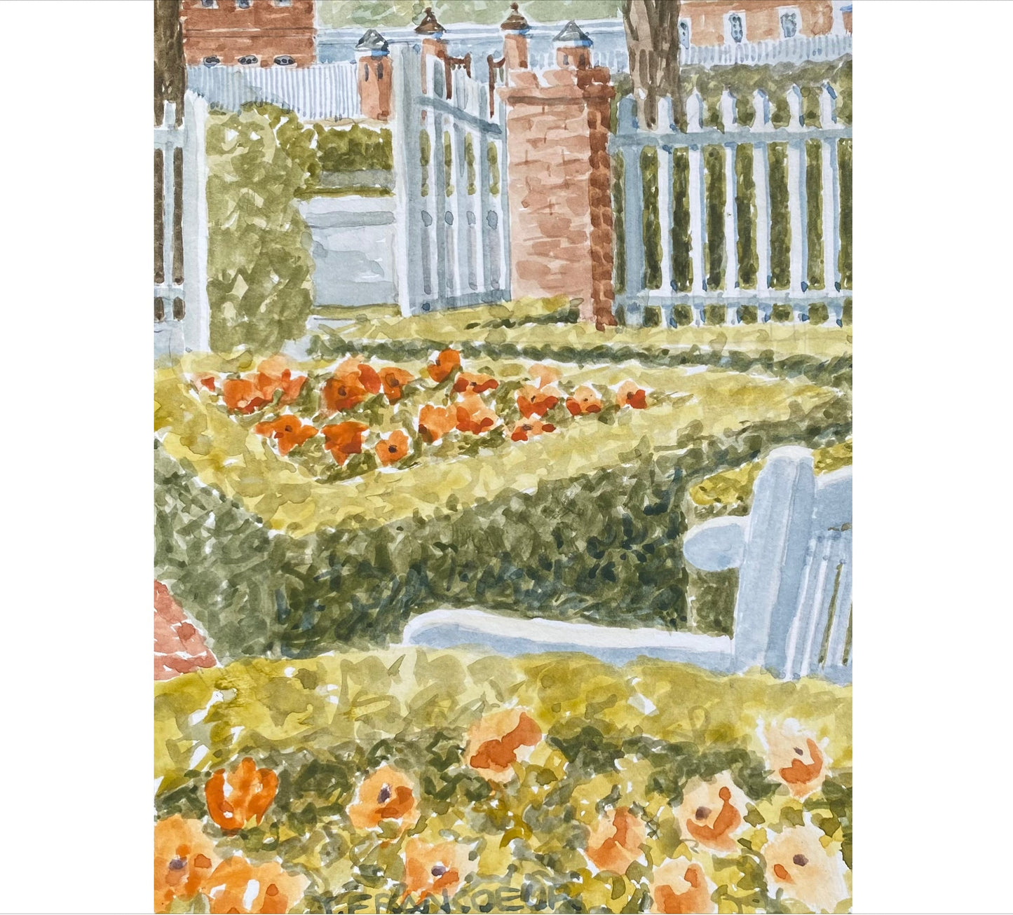 Jan Francoeur Original Carraway Garden🎨 Jan's Originals🎨 Buy Art at Carolina Creations Gallery in Downtown New Bern🎨