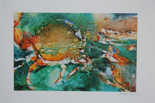 P H Crabby Crabs Print🎨 Pat Holscher🎨 Buy Art at Carolina Creations Gallery in Downtown New Bern🎨