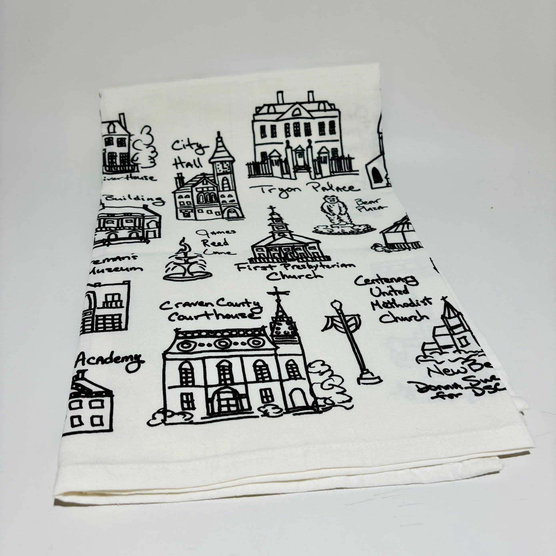 New Bern Tea Towel🎨 Gifts🎨 Buy Art at Carolina Creations Gallery in Downtown New Bern🎨