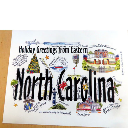 JTF ENC Holiday Greetings🎨 Janet Francoeur🎨 Buy Art at Carolina Creations Gallery in Downtown New Bern🎨