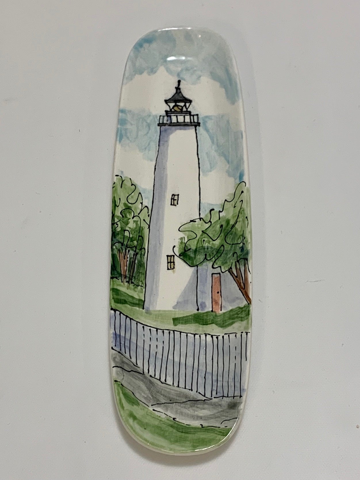 Jan Francoeur Skinny Ocracoke🎨 Jan's Celebration Pottery🎨 Buy Art at Carolina Creations Gallery in Downtown New Bern🎨